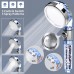 Handheld High Pressure Showerhead with Mineral Stone Beads Filter, Eco-Stop Button, 3 Spray Modes